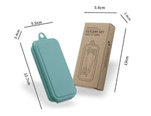Load image into Gallery viewer, Plastic Glossy Folding Storage Box With 4pcs Cutlery Set