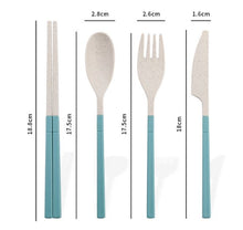 Load image into Gallery viewer, Plastic Glossy Folding Storage Box With 4pcs Cutlery Set