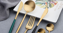 Load image into Gallery viewer, 24pc Cutlery Set - Pink Gold