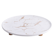 Load image into Gallery viewer, White Porcelain Marble Design Plate
