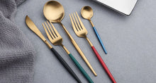 Load image into Gallery viewer, 24pc Cutlery Set - Pink Gold
