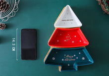 Load image into Gallery viewer, Christmas Tree Shaped Ceramic Plates
