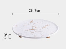 Load image into Gallery viewer, White Porcelain Marble Design Plate
