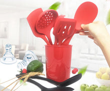 Load image into Gallery viewer, Silicone Kitchen Utensil Set – 6 piece Red Colour
