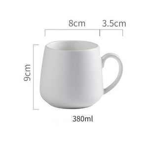 Plain Coloured Ceramic Mug-White