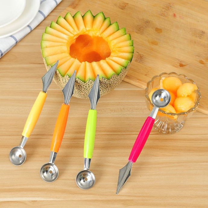 Creative Multifunctional 2 in 1 Fruit Carving Knife- Random color sent
