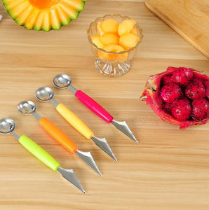 Creative Multifunctional 2 in 1 Fruit Carving Knife- Random color sent