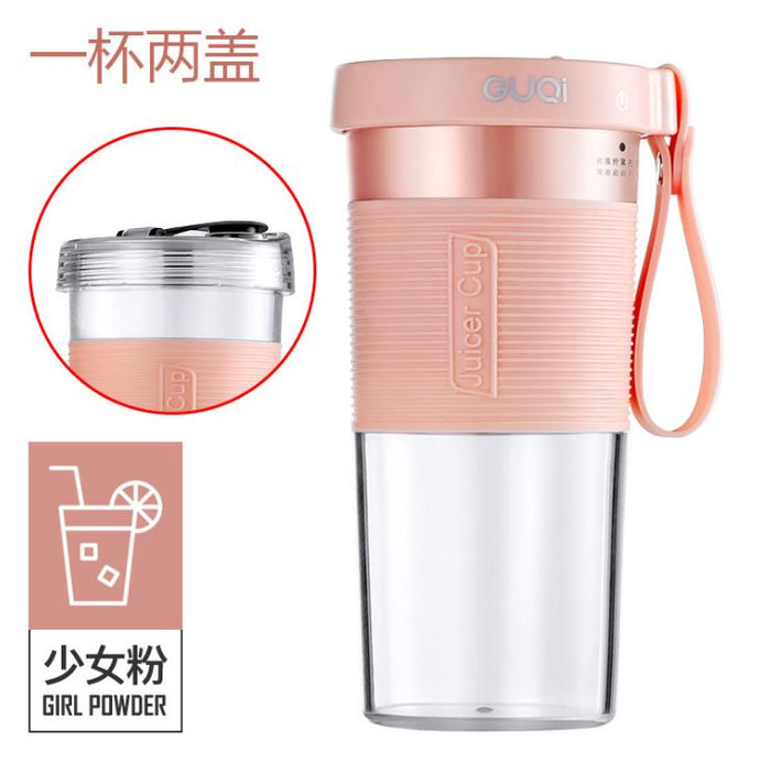 Mini Portable Electrical Cup Juicer Wireless USB Rechargable-Pink/Grey/Green