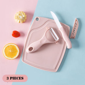 Ceramic Fruit Knife Peeler Cutting Board