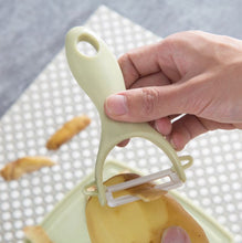 Load image into Gallery viewer, Ceramic Fruit Knife Peeler Cutting Board
