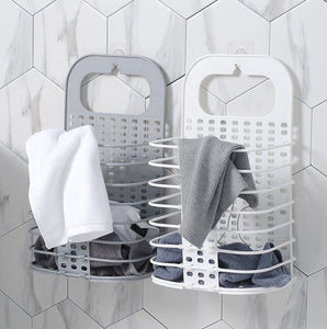 Foldable Dirty Clothes Basket White