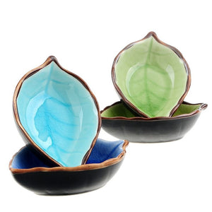 Leaf Ceramic Dish-Blue