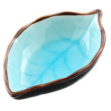 Load image into Gallery viewer, Leaf Ceramic Dish-Blue
