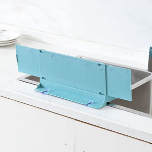 Stretchable Sink Water Splash Guard-Blue