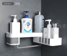 Load image into Gallery viewer, Corner Rotating Expandable Storage Rack Organizer-White and Grey
