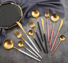 Load image into Gallery viewer, Luxury Cutlery Set 16pc - Rose Gold
